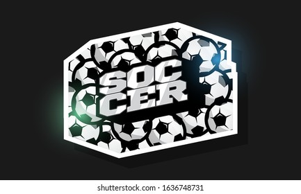 Modern professional Typography soccer sport retro style vector emblem and template logo design. Funny greetings for clothes, card, badge, icon, postcard, banner, tag, stickers, print