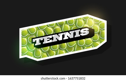 Modern professional Typography tennis sport retro style vector emblem and template logo design. Funny greetings for clothes, card, badge, icon, postcard, banner, tag, stickers, print.