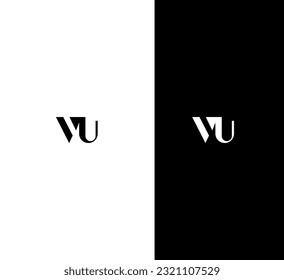 Modern, professional, and unique initial VU logo design. Perfect for corporate branding, luxury brands, personal identity, and creative businesses. Vector.