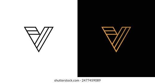 Modern and professional V logo design 3