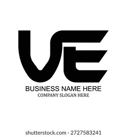 Modern professional VE logo design for businesses and startups, unique VE branding, creative VE identity, versatile VE icon, minimalist flat and vector logo inspiration, perfect for corporate and brand identity