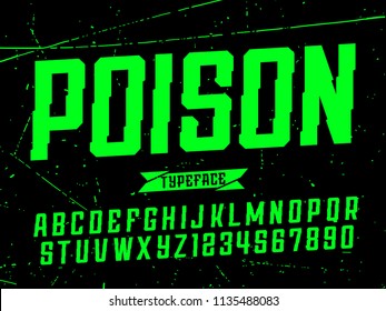 Modern professional vector alphabet poison. Custom typeface 