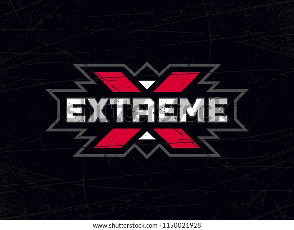 Modern\
professional vector emblem extreme in black\
theme