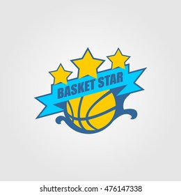 Modern professional vector logo for a basketball team. Vector Illustration. Flat Style Design