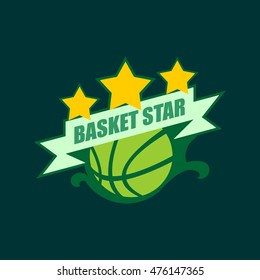 Modern professional vector logo for a basketball team. Vector Illustration. Flat Style Design