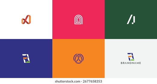 Modern professional vector logo collection featuring letter D. Clean and versatile branding symbol perfect for businesses, start-ups, corporate identity and  branding. Editable and scalable vector.