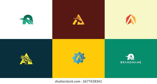 Coleção de logotipo vetor profissional moderno com letra D. Limpa e versátil marca símbolo perfeito para empresas, start-ups, identidade corporativa e marca. Vetor editável e escalável.