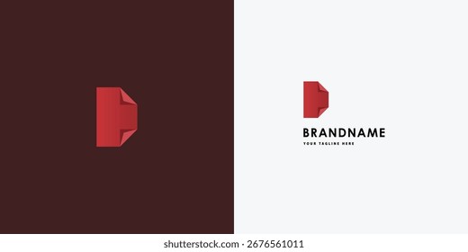 Modern professional vector logo design featuring letter D. Clean and versatile branding symbol perfect for businesses, start-ups, corporate identity and personal branding. Editable and scalable vector