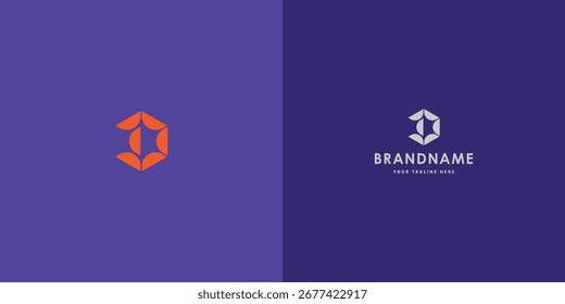 Modern professional vector logo design featuring letter D. Clean and versatile branding symbol perfect for businesses, start-ups, corporate identity and personal branding. Editable and scalable vector