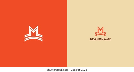 Modern professional vector logo design featuring letter M. Clean and versatile branding symbol perfect for businesses, start-ups, corporate identity and personal branding. Editable and scalable vector