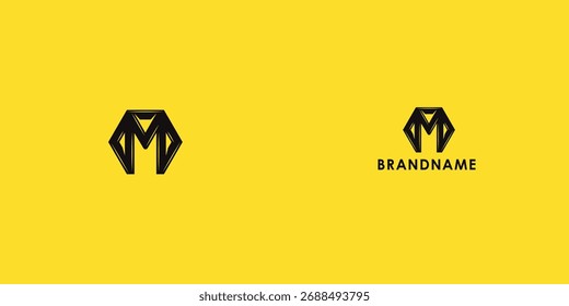Modern professional vector logo design featuring letter M. Clean and versatile branding symbol perfect for businesses, start-ups, corporate identity and personal branding. Editable and scalable vector