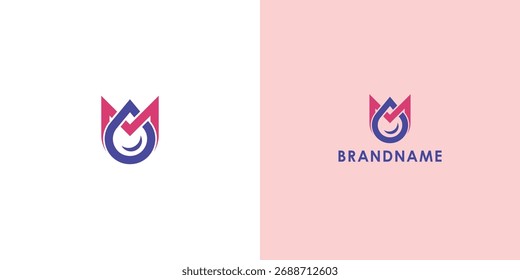 Modern professional vector logo design featuring letter M. Clean and versatile branding symbol perfect for businesses, start-ups, corporate identity and personal branding. Editable and scalable vector