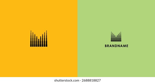 Modern professional vector logo design featuring letter M. Clean and versatile branding symbol perfect for businesses, start-ups, corporate identity and personal branding. Editable and scalable vector