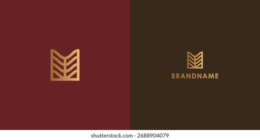 Design moderno do logotipo do vetor profissional com letra M. Símbolo de marca limpo e versátil perfeito para empresas, start-ups, identidade corporativa e marca pessoal. Vetor editável e escalável