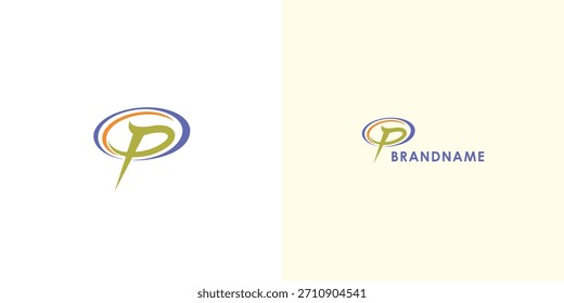 Diseño de logotipo de Vector profesional moderno con letra P. Símbolo de marca moderno perfecto para empresas, empresas emergentes, identidad de marca y marca personal. Plantilla de diseño de Vector.