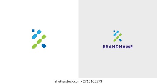 Diseño de logotipo de Vector profesional moderno con letra R. Símbolo de marca moderno perfecto para empresas, empresas emergentes, identidad de marca y marca personal. Plantilla de diseño de Vector.
