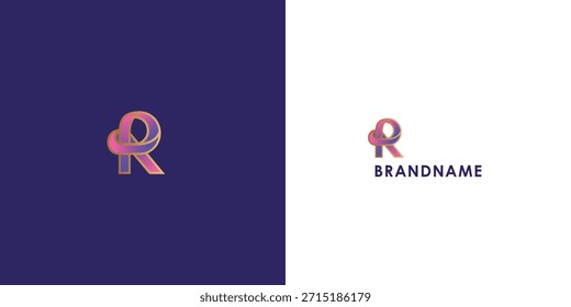 Modern professional vector logo design featuring letter R. Modern branding symbol perfect for businesses, start-ups, Brand identity and personal branding. Vector design template.
