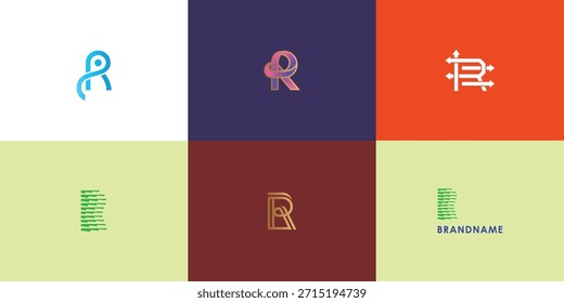 Modern professional vector logo design featuring letter R. Modern branding symbol perfect for businesses, start-ups, Brand identity and personal branding. Vector design template.

