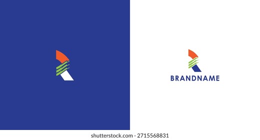 Diseño de logotipo de Vector profesional moderno con letra R. Símbolo de marca moderno perfecto para empresas, empresas emergentes, identidad de marca y marca personal. Plantilla de diseño de Vector.

