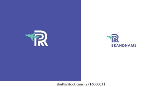 Diseño de logotipo de Vector profesional moderno con letra R. Símbolo de marca moderno perfecto para empresas, empresas emergentes, identidad de marca y marca personal. Plantilla de diseño de Vector.