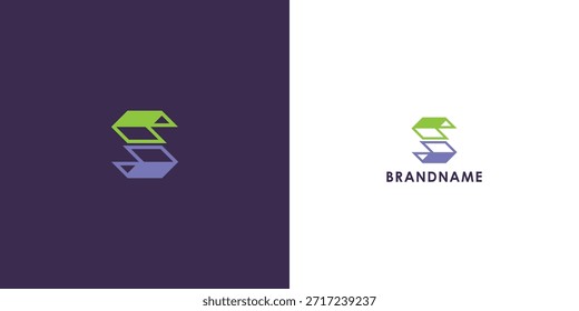 Design de logotipo vetor profissional moderno com letra S. Símbolo de marca moderno perfeito para empresas, start-ups, identidade de marca e marca pessoal. Modelo de design de vetor.
