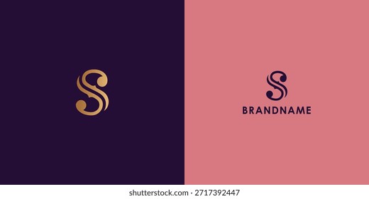 Diseño de logotipo de Vector profesional moderno con letra S. Símbolo de marca moderno perfecto para empresas, empresas emergentes, identidad de marca y marca personal. Plantilla de diseño de Vector.