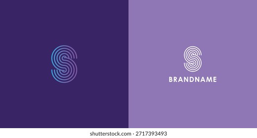 Modern professional vector logo design featuring letter S. Modern branding symbol perfect for businesses, start-ups, Brand identity and personal branding. Vector design template.