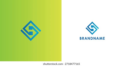 Diseño de logotipo de Vector profesional moderno con letra S. Símbolo de marca moderno perfecto para empresas, empresas emergentes, identidad de marca y marca personal. Plantilla de diseño de Vector.

