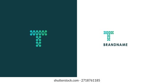 Diseño de logotipo de Vector profesional moderno con letra T. Símbolo de marca moderno perfecto para empresas, empresas emergentes, identidad de marca y marca personal. Plantilla de diseño de Vector.

