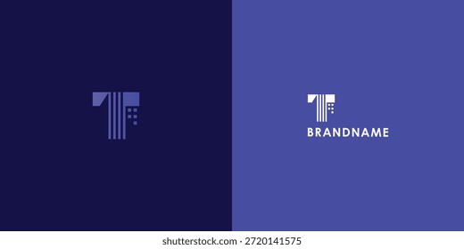 Modernes professionelles Vektorlogo-Design mit Buchstabe T. Modernes Branding-Symbol, perfekt für Unternehmen, Start-ups, Markenidentität und persönliches Branding. Vorlage für Vektordesign.