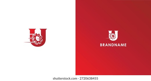Design de logotipo vetor profissional moderno com letra U. Símbolo de marca moderno perfeito para empresas de automóveis, start-ups ou identidade de marca. Modelo de design de vetor.
