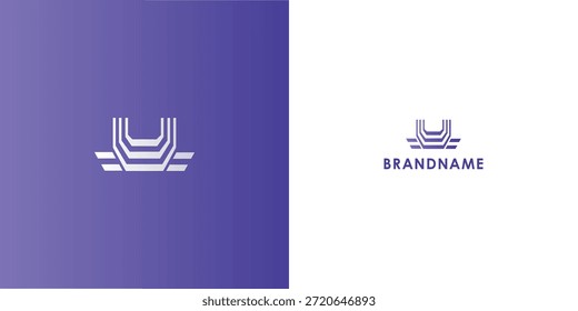 Design de logotipo vetor profissional moderno com letra U. Símbolo de marca moderno perfeito para empresas, start-ups, identidade de marca e marca pessoal. Modelo de design de vetor.

