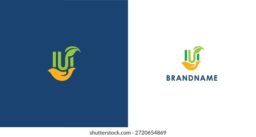 Modern professional vector logo design featuring letter U. Modern branding symbol perfect for businesses, start-ups, Brand identity and personal branding. Vector design template.