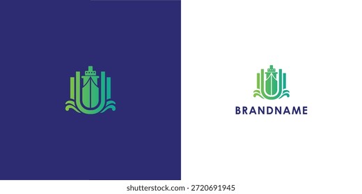 Modern professional vector logo design featuring letter U. Modern branding symbol perfect for businesses, start-ups, Brand identity and personal branding. Vector design template.