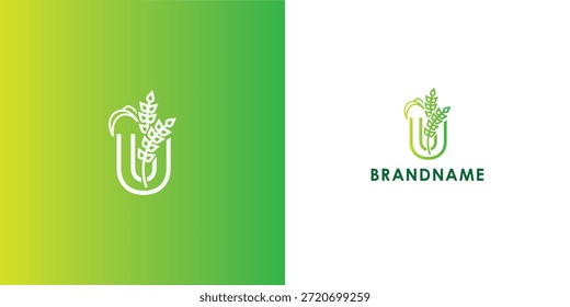 Modern professional vector logo design featuring letter U. Modern branding symbol perfect for businesses, start-ups, Brand identity and personal branding. Vector design template.