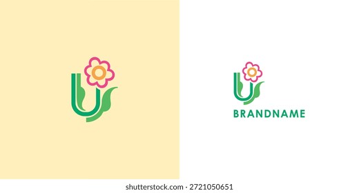 Modern professional vector logo design featuring letter U. Modern branding symbol perfect for businesses, start-ups, Brand identity and personal branding. Vector design template.
