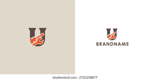 Diseño de logotipo de Vector profesional moderno con letra U. Símbolo de marca moderno perfecto para empresas, empresas emergentes, identidad de marca y marca personal. Plantilla de diseño de Vector.