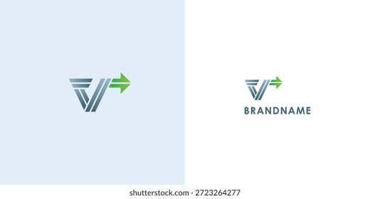 Diseño de logotipo de Vector profesional moderno con letra V. Símbolo de marca moderno perfecto para empresas, empresas emergentes, identidad de marca o marca personal. Plantilla de diseño de Vector.