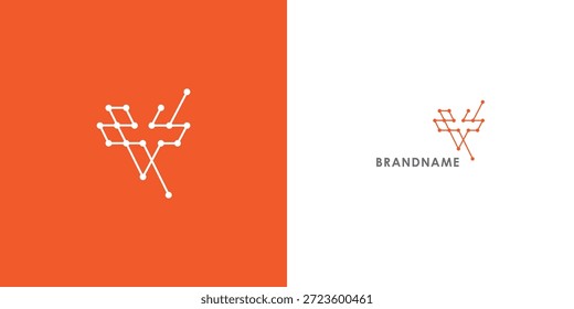 Diseño de logotipo de Vector profesional moderno con letra V. Símbolo de marca moderno perfecto para empresas, empresas emergentes, identidad de marca o marca personal. Plantilla de diseño de Vector.