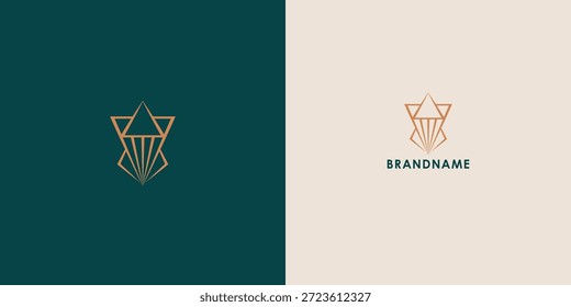 Diseño de logotipo de Vector profesional moderno con letra V. Símbolo de marca moderno perfecto para empresas, empresas emergentes, identidad de marca y marca personal. Plantilla de diseño de Vector.
