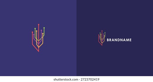 Diseño de logotipo de Vector profesional moderno con letra V. Símbolo de marca moderno perfecto para empresas, empresas emergentes, identidad de marca o marca personal. Plantilla de diseño de Vector.

