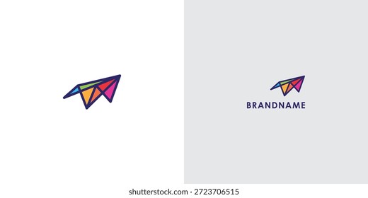 Modern professional vector logo design featuring letter V. Modern branding symbol perfect for businesses, start-ups, Brand identity. Vector design template. letter v with plane logo icon design.