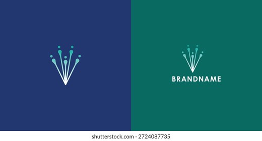 Diseño de logotipo de Vector profesional moderno con letra V. Símbolo de marca moderno perfecto para empresas, empresas emergentes, identidad de marca y marca personal. Plantilla de diseño de Vector. logotipo de forma de diamante.