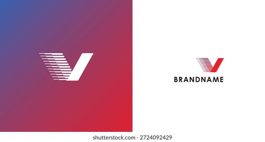 Diseño de logotipo de Vector profesional moderno con letra V. Símbolo de marca moderno perfecto para empresas, empresas emergentes, identidad de marca y marca personal. Plantilla de diseño de Vector.
