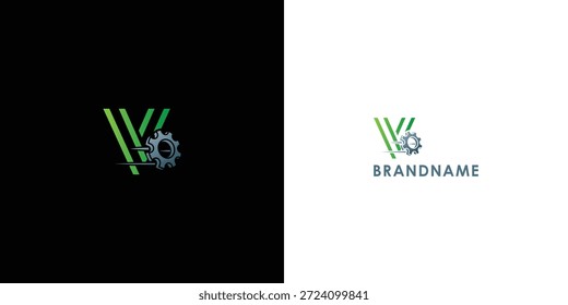 Diseño de logotipo de Vector profesional moderno con letra V. Símbolo de marca moderno perfecto para empresas. Plantilla de diseño de Vector. 