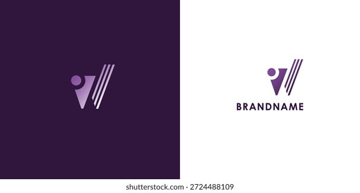 Modern professional vector logo design featuring letter W. Modern branding symbol perfect for businesses, start-ups, Brand identity and personal branding. Vector design template.