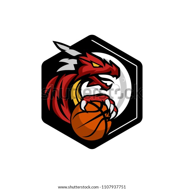Modern Professional Vector Logo Dragon Basketball Stock Vector Royalty Free 1107937751