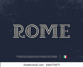 Modern Professional Vector Logo Lettering Rome