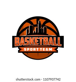 Modern professional vector logo set for a basketball team