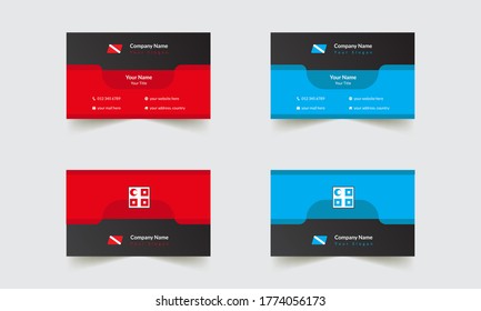 Modern Professional Vector Minimal and Creative Business Card Template and Pro Vector Illustration